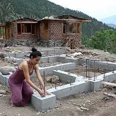 Woman Builds Off-Grid Villa in the Mountains in 210 Days | Start to Finish by @WildNovels