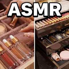 (ASMR) Luxury Makeup Drawer ASMR ✨ Soft Whisper Unboxing | Lipsticks, Skincare #asmr   #satisfying 
