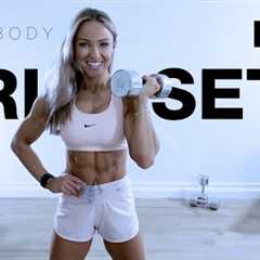 30 MIN TRISETS Full Body Workout with Dumbbells | Strength Training