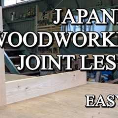 Japanese Woodworking Joint Lesson 01: Easy T-Halving Joint 101 (No Cuts, Real Time)