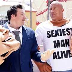 Mascot Photobomb with Dwayne Johnson