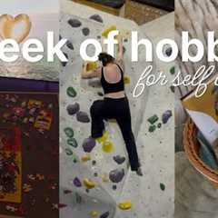 a week of hobbies as a girl prioritizing self care and trying new things to reduce burnout 🫧