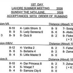 LRC Live - 1st Day Lahore Summer Meeting 2026 | 14 June, 2026 #horse #race #horserace