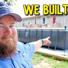 Building a Pool Base for OUR FIRST POOL! - Above Ground Intex Ultra XTR 26355EH