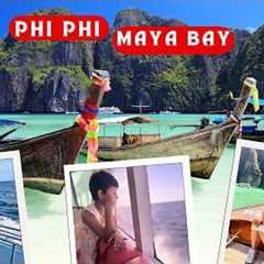4K HDR 🇹🇭Phi Phi Island tour by big boat, ferry tour Phi Phi 5 best places to see, Phuket to Phi..