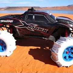 Can This RC Car with DIY CUSTOM Tires Drive On Water?!