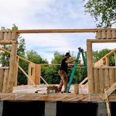 Building A Log Cabin To Raise My Family In | Front Windows Are In!