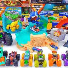 Monster Jam Collection Unboxing Review | Monster Jam T-Rex Volcano Arena