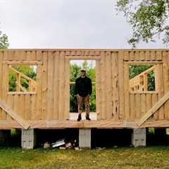 Building A Log Cabin To Raise My Family In | Front Wall Is Complete