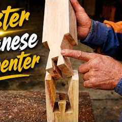 Master Japanese Carpenter Builds Strong Wood Joints Without Nails