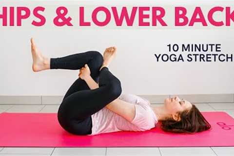 10 min Yoga Stretch For HIPS &amp; LOWER BACK | Release tension and tightness | Yoga without mat
