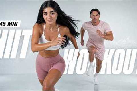 45 MIN CARDIO HIIT WORKOUT - ALL STANDING - Full Body, No Equipment