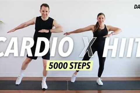 5000 Steps Fat Burn – 30 Min Cardio HIIT Workout at Home (No Equipment)