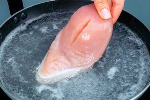I learned this trick in a restaurant! The chicken breast melts in your mouth