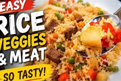 Easy Rice with Vegetables & Meat | Simple Homemade Dinner Recipe