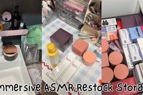 {ASMR ✨} Immersive Skincare Restock | Satisfying Unboxing Haul 📦🛒 | Beauty Products Organization..