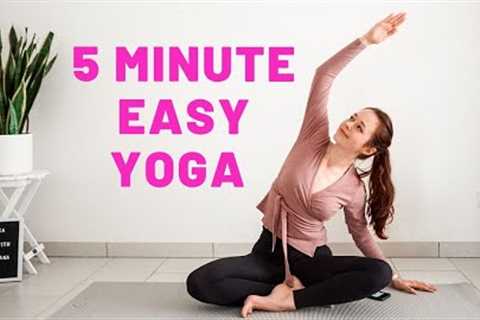 5 MIN EASY MORNING YOGA | Yoga for beginners