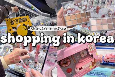 shopping in korea vlog 🇰🇷 skincare &amp; makeup haul 💰Oliveyoung black friday sale! 올영세일