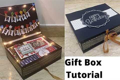 How To Make Hamper Box At Home | Handmade Birthday Gift Ideas | Gift Box Tutorial | Crafteholic