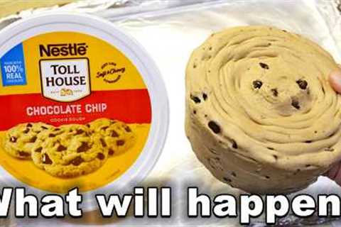 Baking a tub of cookie dough like this..