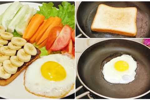 Healthy Breakfast Recipe in 5 Minutes | Egg Toast & Fresh Vegetables Breakfast 