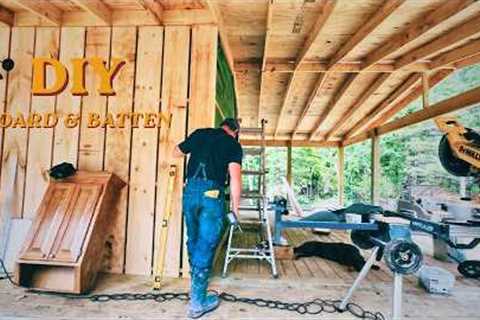 Building a simple off grid home for my family: DIY board and batten siding pt1