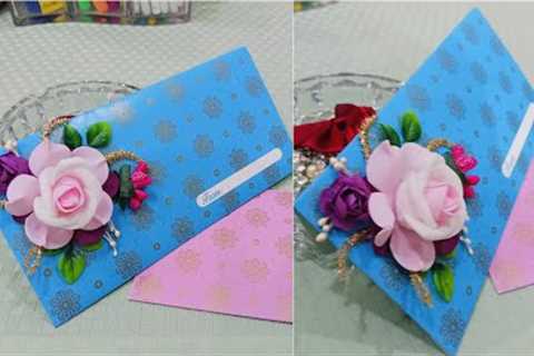 How to Make a Beautiful DIY Wedding Gift Envelope 🌸 (Easy Shadi Envelope Craft)