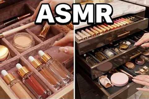 (ASMR) Luxury Makeup Drawer ASMR ✨ Soft Whisper Unboxing | Lipsticks, Skincare #asmr   #satisfying 