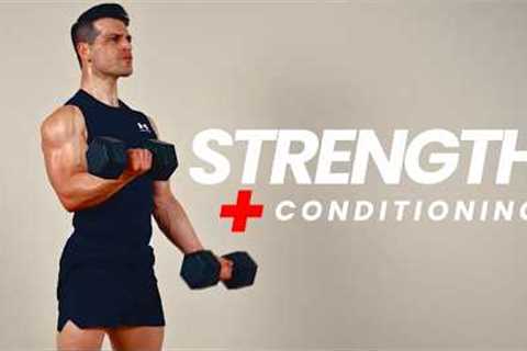 30 Min Full Body Dumbbell Workout | Strength &amp; Conditioning (No Repeat)