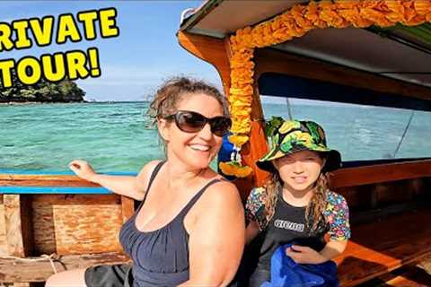 $60 PRIVATE BOAT TOUR in KRABI, THAILAND 🇹🇭 | 4 Island Tour | Railay Beach
