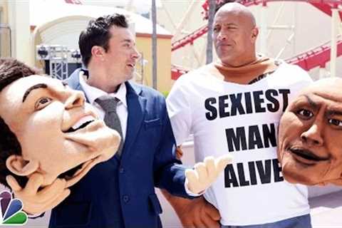 Mascot Photobomb with Dwayne Johnson