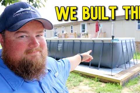 Building a Pool Base for OUR FIRST POOL! - Above Ground Intex Ultra XTR 26355EH