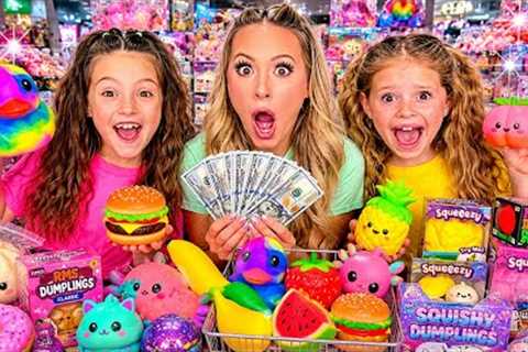 THE ULTIMATE $100 BUDGET VIRAL SQUISHY SHOPPING CHALLENGE 🛒🤑 #trending #viral #squishy #shopping 