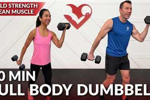 20 Min Strength Training at Home Dumbbell Workout - Full Body Workout for Women &amp; Men with..