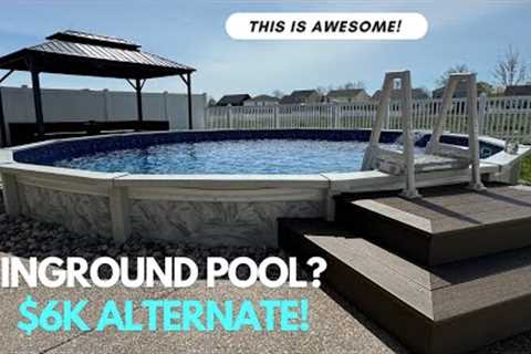 Doughboy above ground pool, ￼In ground😁.  Inground pool for cheap.