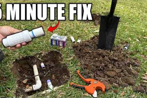 How to Repair a Water Line QUICK AND EASY (LEAST DIGGING)