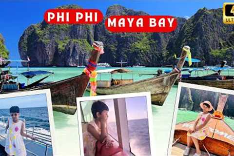 4K HDR 🇹🇭Phi Phi Island tour by big boat, ferry tour Phi Phi 5 best places to see, Phuket to Phi..