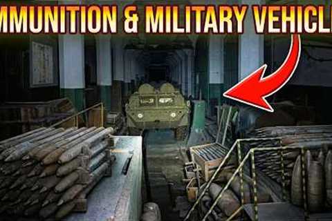Ammunition and Military Vehicles Found in an Abandoned Underground Factory