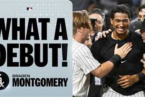 Full day of Braden Montgomery's DREAM DEBUT (Walk-off homer, first AB, first hit for White Sox!)