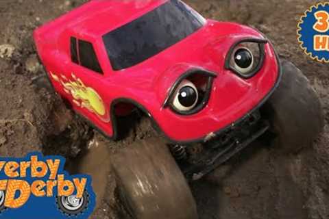 Washed Away | Dirty RC Cars Roll In Mud | Full Episodes | Zerby Derby | 9 Story Kids