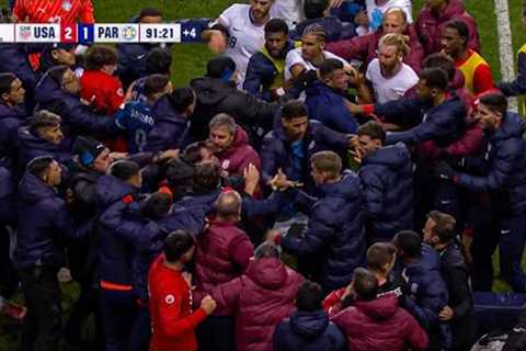 USA vs Paraguay Ends in a MASSIVE BRAWL! 😳🔥