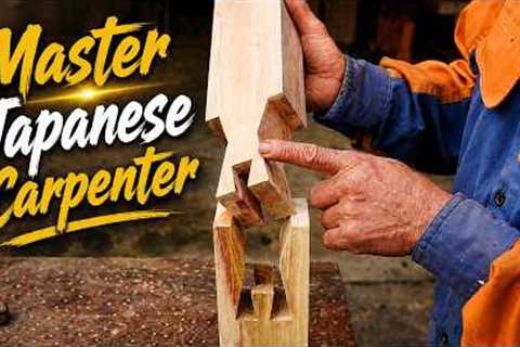 Master Japanese Carpenter Builds Strong Wood Joints Without Nails