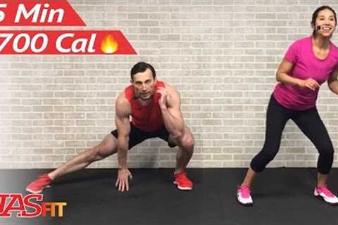 45 Minute Tabata Cardio HIIT Workout No Equipment - Bodyweight HIIT Full Body Workout at Home