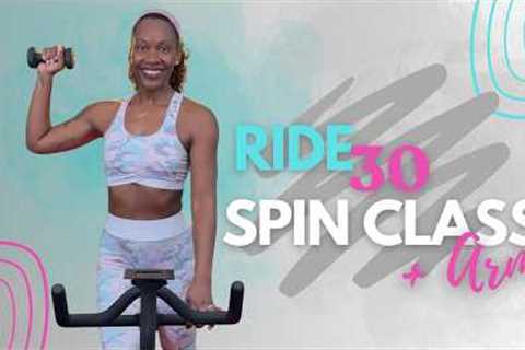 Ride30 Spin Class with Arms Workout | 30-Minute Full Body Indoor Cycling