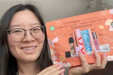 ASMR Sephora Sale Unboxing 💄💋 ~  Sephora Favorites Clean Beauty Kit ~ Restocking Skincare ~..