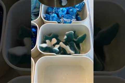 *asmr* blue snack box restock 💙🌀🦋 #asmr #restock #satisfying #snackbox #candy #snacks