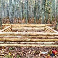 Simple Off Grid Log Cabin Build: Easy Wall Construction (Butt And Pass)