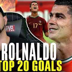 YEA...HE'S GOATED!!! Cristiano Ronaldo - Top 20 Goals (REACTION)