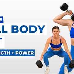 25-Minute Full Body HIIT with Dumbbells | Strength + Power Supersets