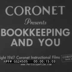  BOOKKEEPING AND YOU  1947 CAREER GUIDANCE FILM  ACCOUNTING, FINANCIAL RECORD KEEPING JOBS GG24505
